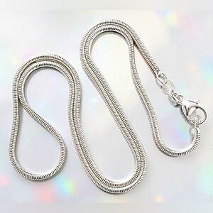 Genuine Italian 925 Sterling Silver 2mm or 3mm Snake Chain 18in/45cm Brand New